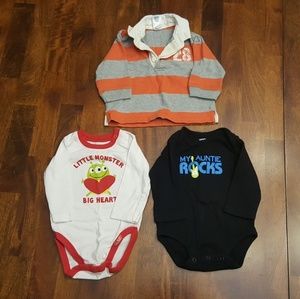 3-6 Months Boys Long-Sleeved Shirts